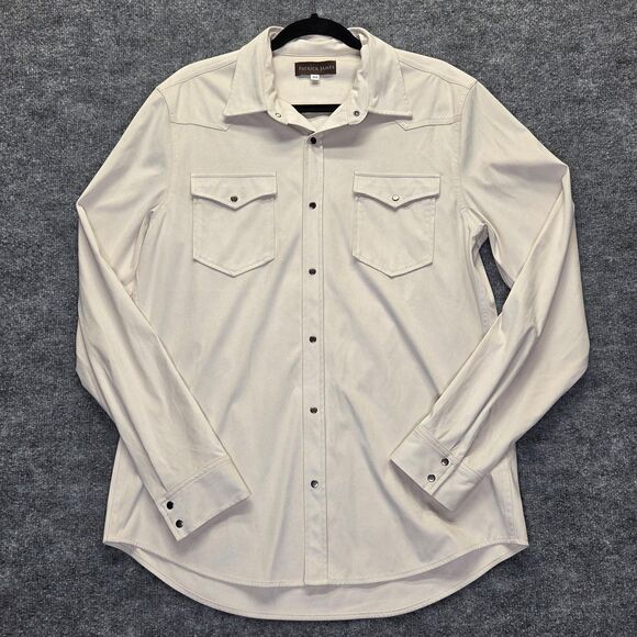 Patrick James Shirt Mens 44 XL Western Metal Snap Long Sleeve Polyester Spandex - Picture 1 of 8